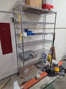 lot 7034 image: Metal Wire Shelving Unit 8-Tier Storage Rack