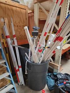 lot 7094 image: Two Trash Cans with Tools & Equipment