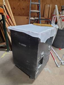 lot 7104 image: HEPA Filtered Portable Air Scrubber w Casters