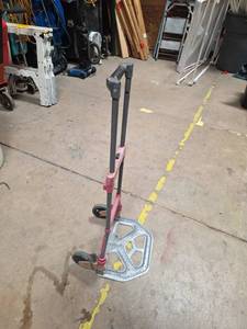 lot 7120 image: Red & Black Kick Scooter w Aluminum Platform