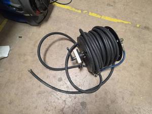 lot 7127 image: Retractable Hose Reel w Pressure Washer Hose