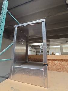 lot 7143 image: Metal Industrial Booth Structure w Open Frame Design