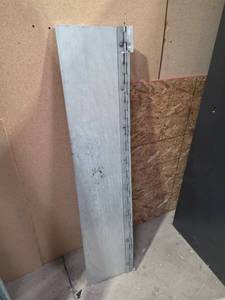 lot 7153 image: Metal Corrugated Panel with Hinge Hardware