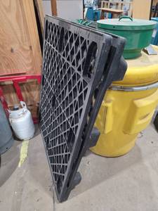 lot 7161 image: Black Plastic Mesh Utility Panel w Mounting Hardware