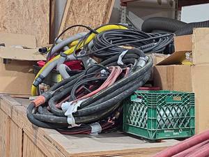 lot 7166 image: Industrial Hoses & Cords Lot w Fittings
