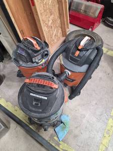 lot 7174 image: Ridgid 6-Gallon WetDry Shop Vacuum (Qty 3)