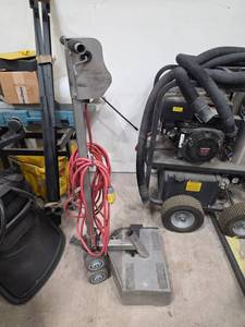 lot 7177 image: Shark Pressure Washer Cart w Hose Reel & Honda Engine