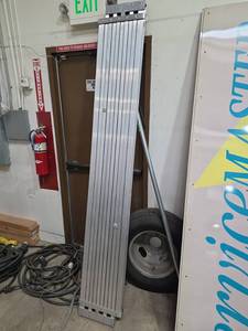 lot 7227 image: Werner PA208 Aluminum Extension Plank 8ft-13ft