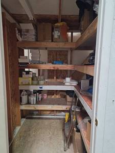 lot 7233 image: Shelving Unit with Construction Supplies & Materials