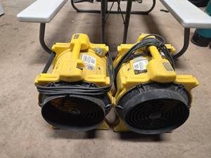 lot 7277 image: Portable Axial Blower Fan 1.5 HP Electric (Qty 2)