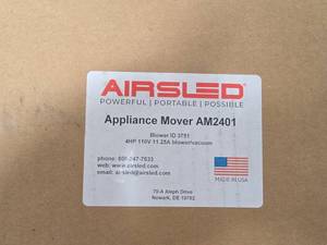 lot 7284 image: AirSled Appliance Mover AM2401 4HP 110V Blower