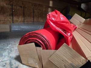 lot 7295 image: Red Biohazard Disposal Bags 43x49 1.2mil 100Roll
