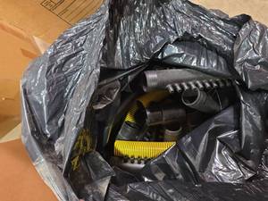 lot 7383 image: Spring Loaded Hose Reel with Yellow Tubing