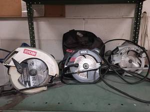 lot 7419 image: Ryobi Skil Porter-Cable Circular Saw Bundle 3-Piece