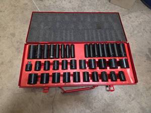 lot 7684 image: Socket Set with Case 40 Pieces Impact Sockets