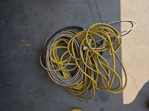 lot 7698 image: Extension Cord Reel with Yellow Cord