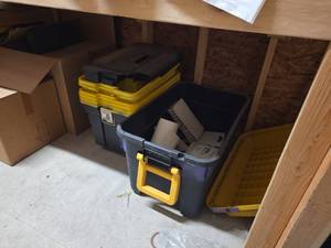 lot 7722 image: Tool Storage Boxes w Yellow Handles (Qty 2)