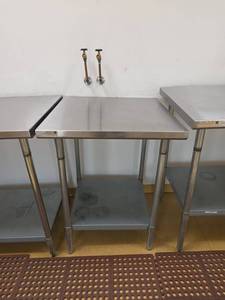 lot 7758 image: Stainless Steel Work Table 30x30