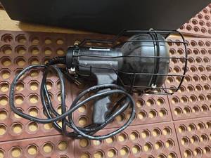 lot 7776 image: Trouble Light Work Lamp w Cage & 50ft Cord