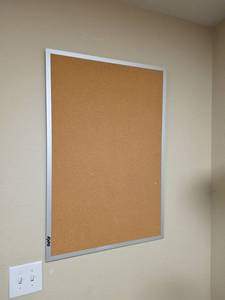 lot 7812 image: Cork Board with White Frame