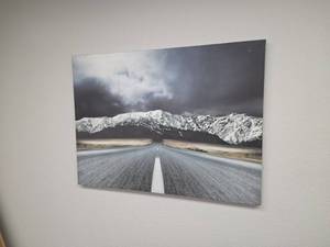 lot 7904 image: Road to Mountains Canvas Wall Art Print