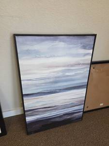 lot 7906 image: Framed Abstract Seascape Landscape Painting