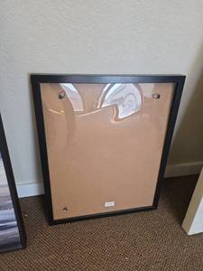 lot 7907 image: Framed Abstract Art Print Black Frame
