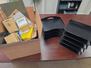 lot 7930 image: Office Supply Lot Desk Trays, Organizers & Accessories