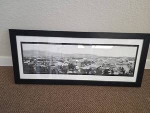 lot 7932 image: Framed Black & White Panoramic Photograph Colorado Springs 1908