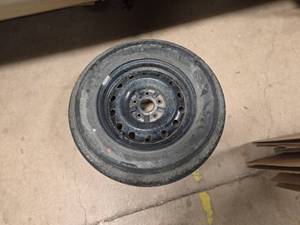 lot 7970 image: Steel Wheel Rim w Tire 14in