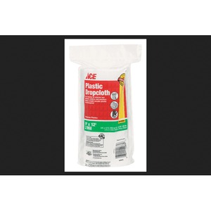 lot 18912 image: Ace Heavy Weight Plastic Drop Cloth 9 ft. x 12 ft.