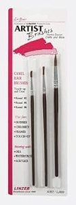 lot 18948 image: Linzer Le Jour 3 Piece Round Camel Hair Brush Set 12 Pack