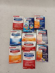 lot 18973 image: Mucine Sinus Relief Medication, Lot of 10
