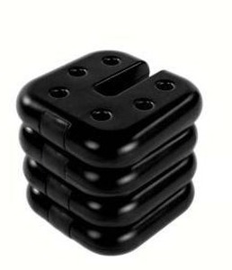 lot 18984 image: Crown Shade 5 lbs Black Plastic Weight Plate 4-Pack