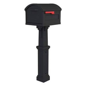 lot 18989 image: Gibraltar Mailboxes Grand Haven Classic Plastic Post Mount Mailbox