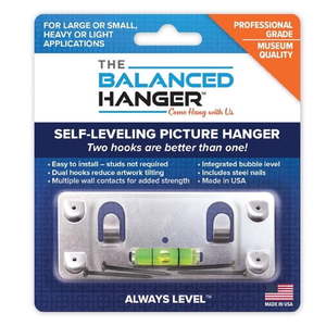 lot 19013 image: Balanced Hanger Always Level MirrorPicture Hanging Kit 75 lb, 7 Pack
