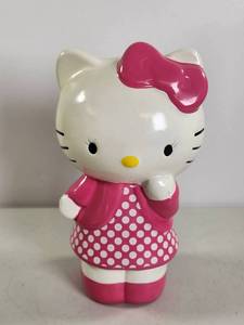 lot 94 image: Sanrio Hello Kitty Ceramic Pink Polka Dot Dress Coin Bank
