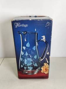lot 96 image: Heritage Hand Made Etched Fine Crystal Pitcher