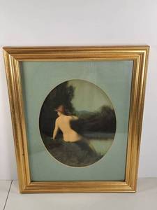 lot 184 image: A Bather Painted by Jean J. Henner Framed Art Print