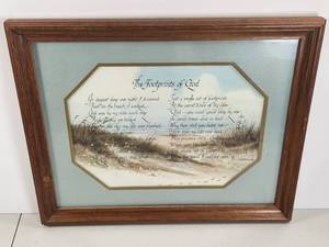 lot 185 image: The Footprints of God Framed Print by Gail Brown