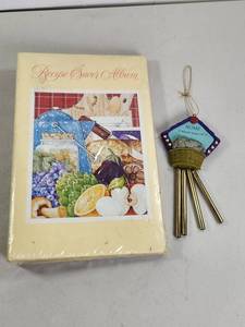 lot 195 image: Current Recipe Saver with Cat Wind Chime Ornament