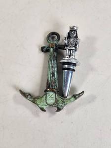 lot 210 image: Nautical Bar Tool Set Anchor Corkscrew Bottle Stopper