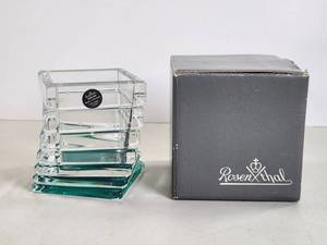 lot 221 image: Rosenthal Crystal Turnus Votive 3.5 inch Candle Holder 54044-110001-49010