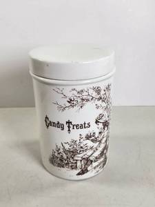 lot 236 image: Royal Crownford Ironstone Candy Treats Jar with Lid