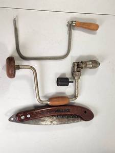 lot 259 image: Vintage Tools Lot Wallace Hand Drill and More