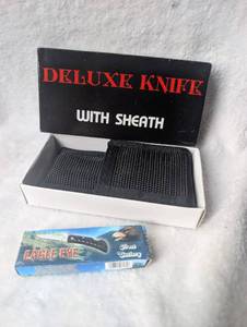 lot 1506 image: 2 Knives - Frost Cutlery Eagle Eye and Stainless Steel Folding Knife with Sheath