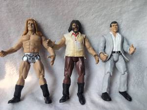 lot 2008 image: WWF Action Figures Lot 3 Triple H, Mich Foley, Vince McMahon