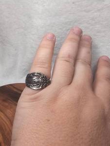 lot 3106 image: Ornate Decorative Spoon Ring&nbsp