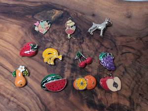 lot 3511 image: Charm Lot Includes Vintage Disney  Strawberry Shortcake  Fruit Charms