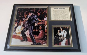 lot 1006 image: Elvis Presley Framed Memorabilia Display - 13.5x11 in
